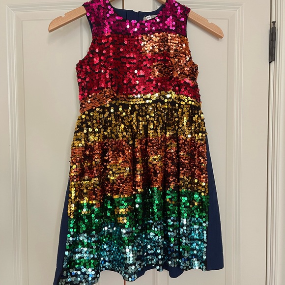 Preen Mini Multi Rainbow Sequin Dress, size 6 - Picture 2 of 6